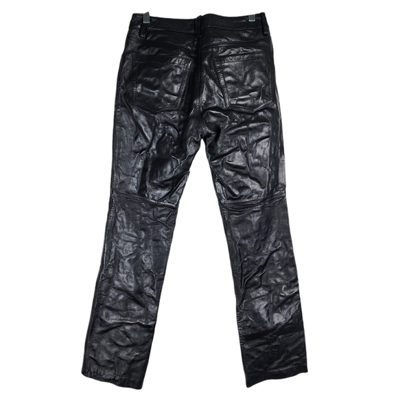 GAP 100% LEATHER BOOT CUT PANTS - Picture 2 of 7